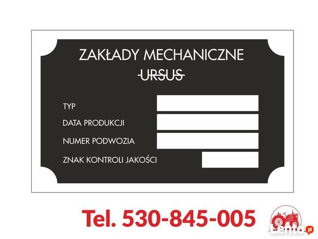 Tabliczka znamionowa autosan zetor ursus brandys