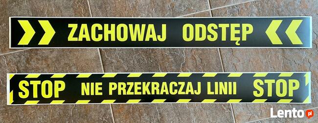 Naklejki podłogowe STOP NIE PRZEKRACZAJ LINII STOP
