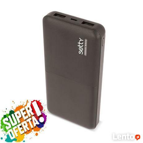 Ładowarka przenośna POWER BANK SETTY 10000 mAh czarny NOWY !