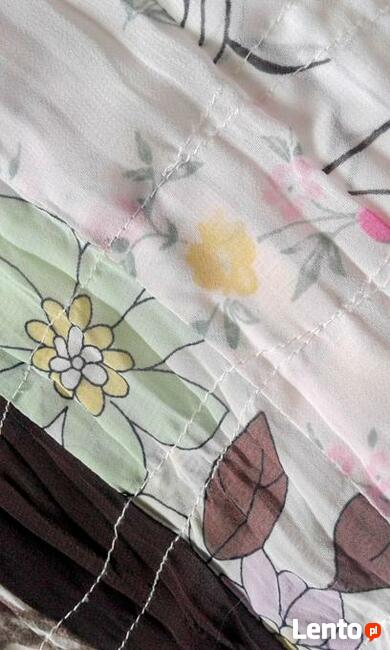 Pastelowa, szeroka, zwiewna, plisowana spódnica z klinów;)