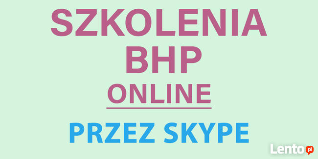 Szkolenia BHP online / Kurs BHP przez internet / E szkolenia