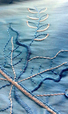 Turkusowa, haftowana, orientalna sukienka