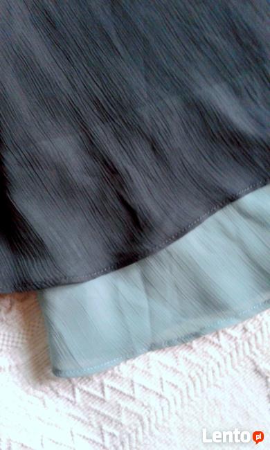 Zwiewna sukienka z gołymi plecami i haftem:) szaro-kamienna:)