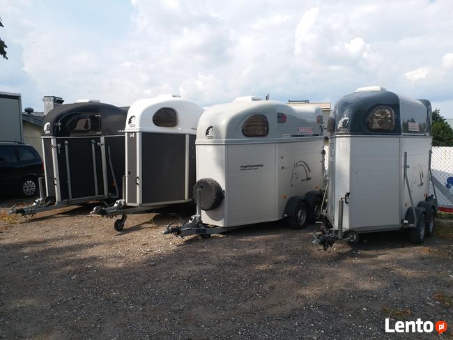 Wypożyczalnia 7 przyczep do koni kat B 1 lub 2 konie WYNAJEM