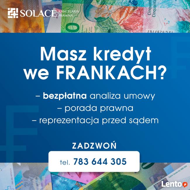 Masz kredyt we Frankach? Oferuję pomoc prawną.