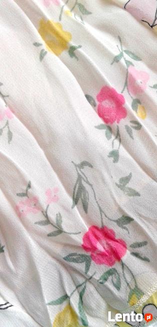 Pastelowa, szeroka, zwiewna, plisowana spódnica z klinów;)