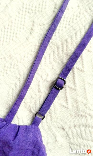 Fiołkowa sukienka - bombka wyszywana koralikami:)