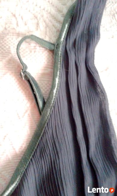 Zwiewna sukienka z gołymi plecami i haftem:) szaro-kamienna:)