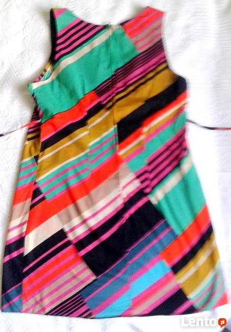 Bawełniana sukienka- grafika i jety:)