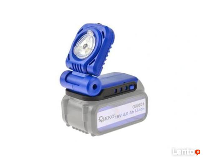 Latarka warsztatowa akumulatorowa 18V, 3W, LED, 300lux