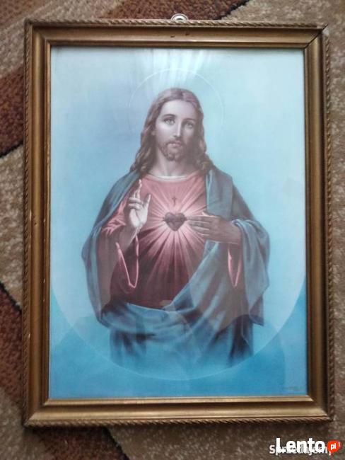 obraz najświętsze serce jezusa stary