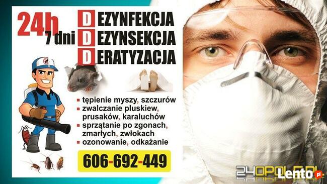 Dezynfekcja, odkażanie, ozonowanie 606-692-449 opolskie