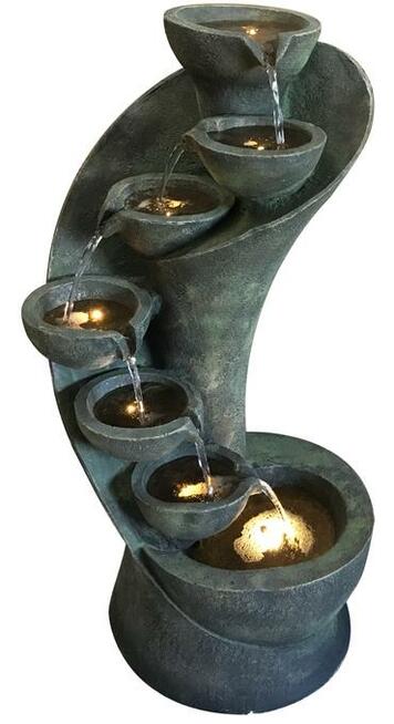 FONTANNA OGRODOWA-SERPENTYNA- ŚLIMAK- wys.98 cm LED !!