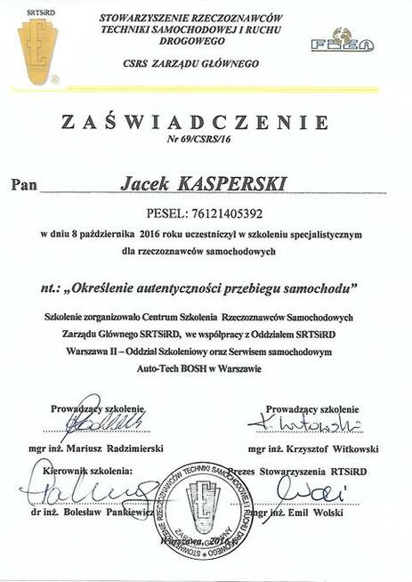 Certyfikowany Rzeczoznawca Samochodowy Wrocław, Dolnyśląsk