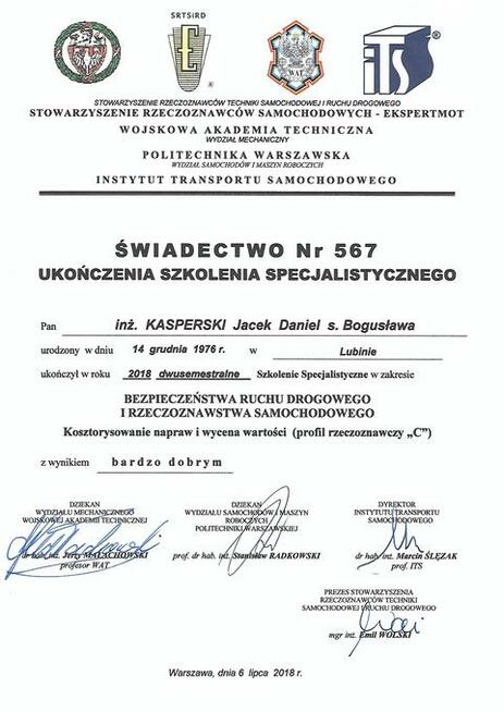 Certyfikowany Rzeczoznawca Samochodowy Wrocław, Dolnyśląsk