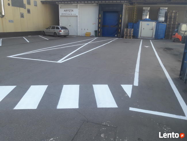 malowanie pasów ,linii oznakowanie poziome hal ,magazynów