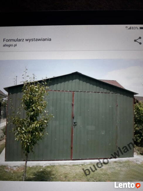 Garaż blaszak blaszany blaszane garaże blaszaki wiata hala