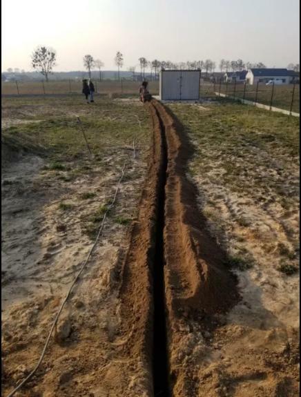 Wykop Liniowy, Koparka Łańcuchowa woda gaz prad nawodnienie
