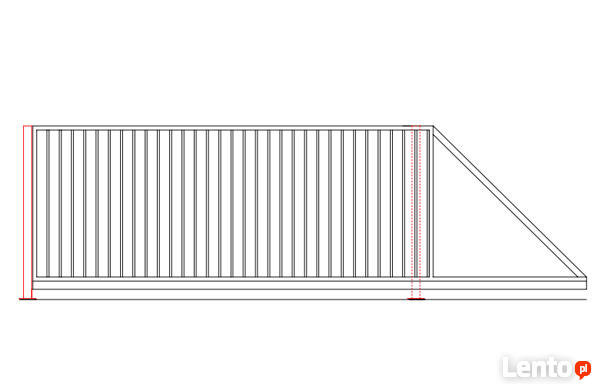 Brama przesuwna z pionowym wypełnieniem, brama wjazdowa,
