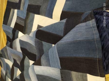 Jeansowy koc / pled HANDMADE