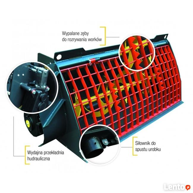 Mieszalnik łyżka do betonu seria MT-120 napęd hydrauliczny