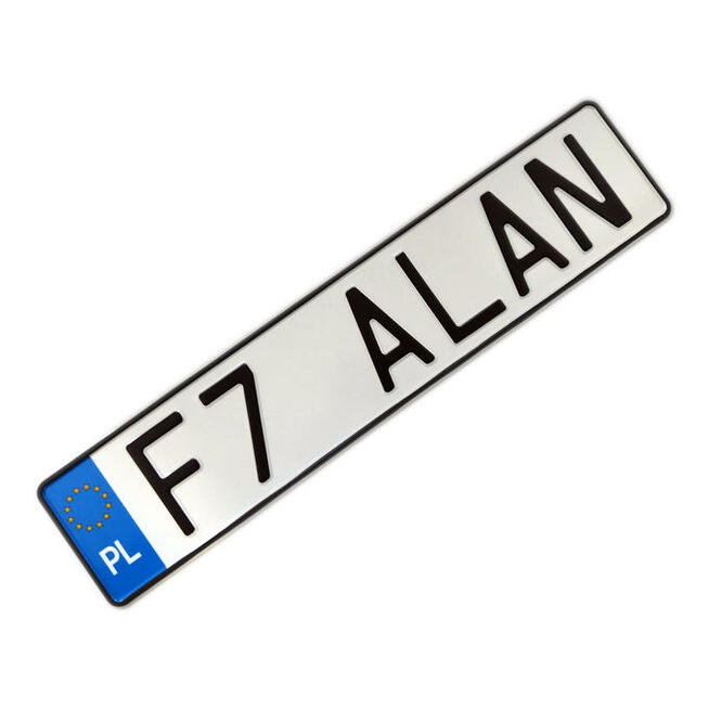 Polskie Tablice Rejestracyjne Aluminiowe Tłoczone