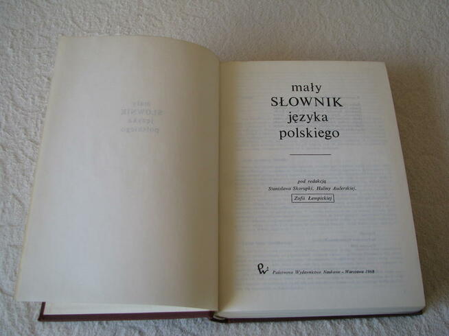 Mały Słownik Języka Polskiego PWN, red. Stanisław Skorupka
