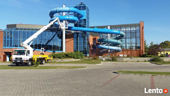 Usługi - podnośnik koszowy 24m, wycinka drzew itp.