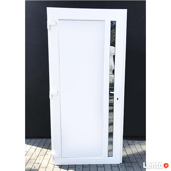 Nowe Drzwi Wejściowe PCV 100x210 Białe
