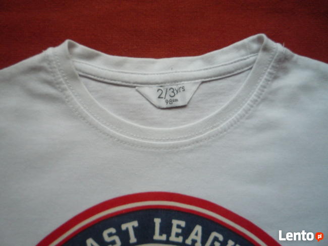Boys r. 98 Biała Koszulka Krótki Rękaw Bawełna Jak Nowa
