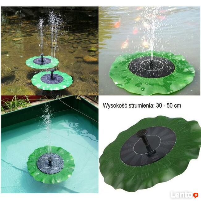 SOLARNA Fontanna.Pływająca POMPA.OCZKO WODNE.Napowietrzacz.S