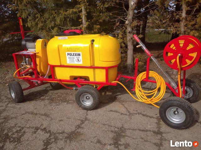 Opryskiwacz elektryczny wózkowy, silnik 3 kW, zbiornik 200l,