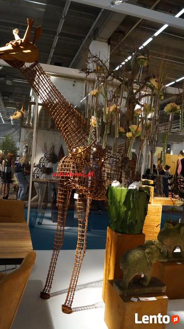 Rzeźba Koń 1:1 ze stali corten do ogrodu na kwiaty