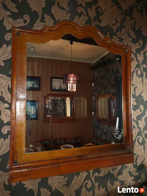Lustro/lustra w starych ciężkich ramach drewnianych - sprzed