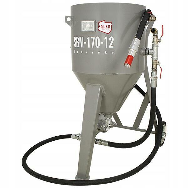 Polska piaskarka syfonowa Land Reko 170L + osprzęt Piaskarka