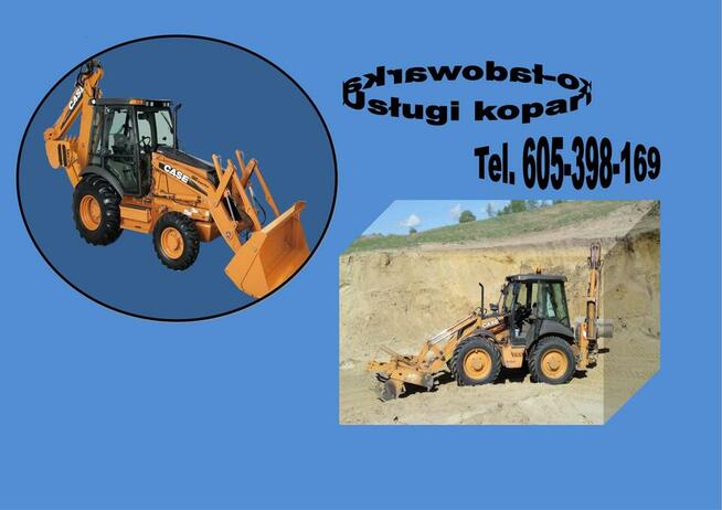 Usługi koparko-ładowarką oraz minikoparką. Kraków i okolice.