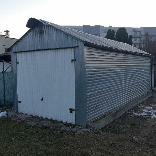 garaż blaszany ocieplony brama hormana 7 / 3.8/ 4 kostka b.