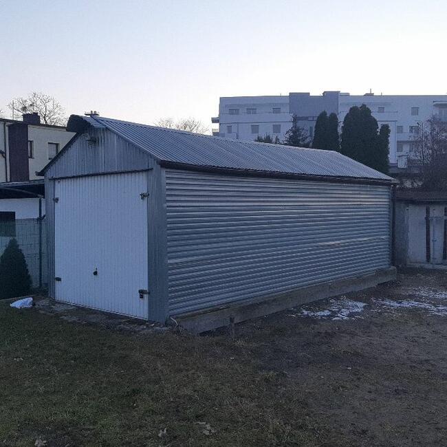 garaż blaszany ocieplony brama hormana 7 / 3.8/ 4 kostka b.