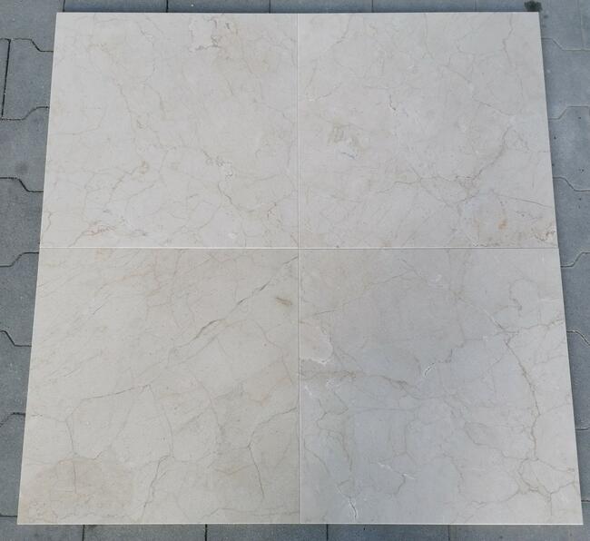 Płytki marmurowe CREMA MARFIL 45,7x45,7x1,2 poler