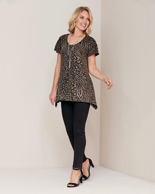 38 Tunika czarno - złota Julipa 100cm