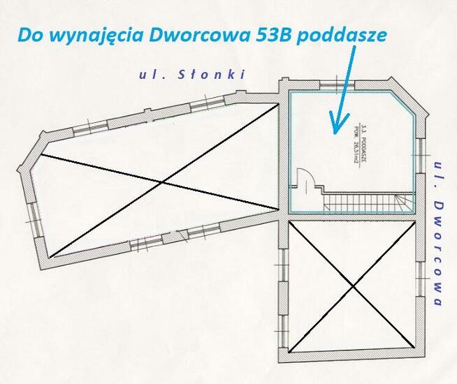 TUŻ PRZY DWORCU do wynajmu 57m2 parter Żywiec Dworcowa 53B