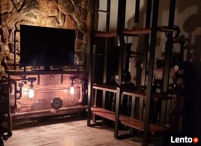 Stół dębowy na zamówienie, loftowy, industrialny, z żywicą