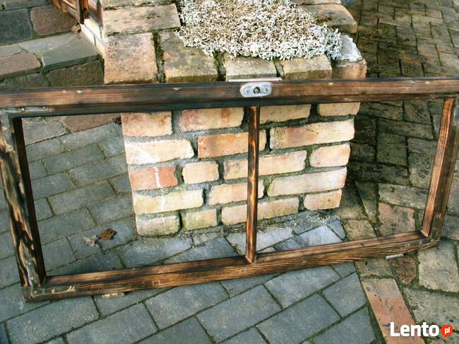 Okno z mazurskiej chaty na lustro aranżację 53x114