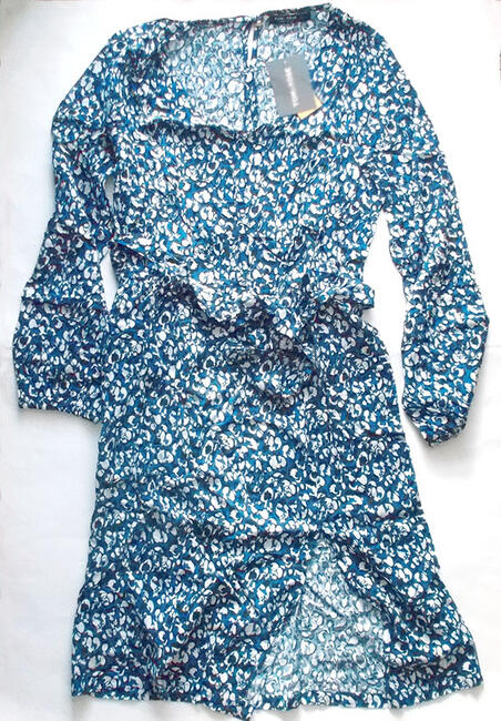 długi rękaw sukienka, fajna tunika z wiskozy