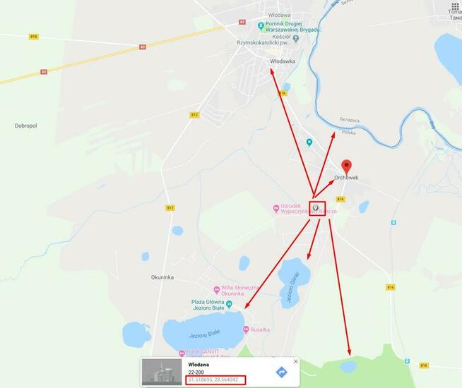 Budowlana z pozwoleniem J.Białe, j Glinki, Okuninka -Włodawa