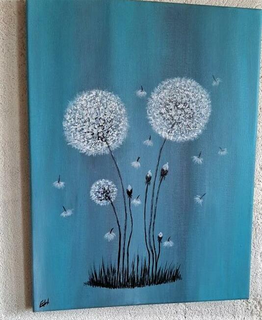 obraz, dmuchawce, turksowy, abstrakcja