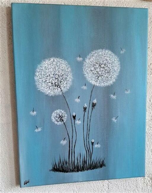 obraz, dmuchawce, turksowy, abstrakcja