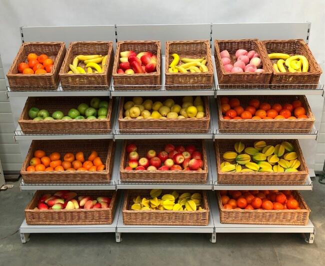 REGAŁ WARZYWNICZY PIEKARNICZY warzywa owoce metalowy 2m