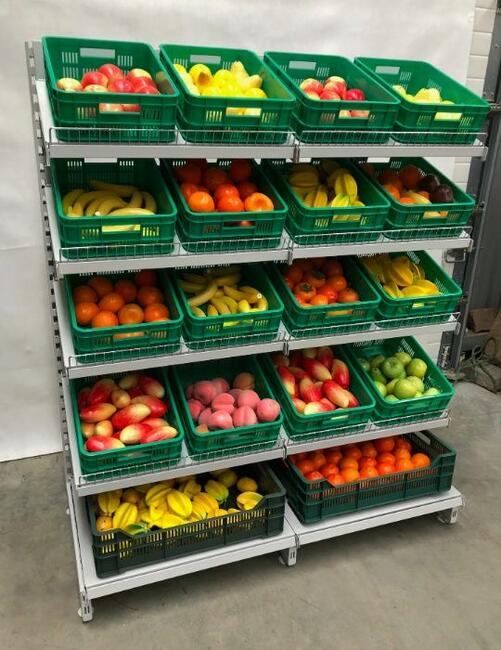 REGAŁ WARZYWNICZY PIEKARNICZY warzywa owoce metalowy 1,35m