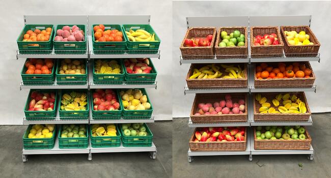 REGAŁ WARZYWNICZY PIEKARNICZY warzywa owoce metalowy 1,35m